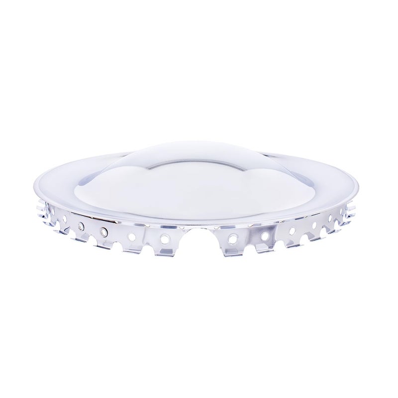 United Pacific BHC01-15 Triple Chrome 15â€ Steel Baby Moon Hub Caps, Mirror Finish, Smooth Plain Face, Domed Hub Caps, Chrome Wheel Covers - Set of 4 - Image 4
